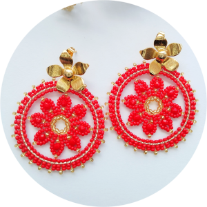 Maxi Aretes tejidos a mano