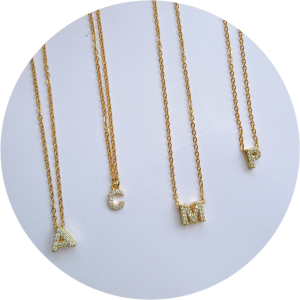 Cadenas Letras en material Acero y Rodio