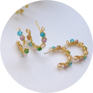 Arete Candonga en alambrismo y cristal